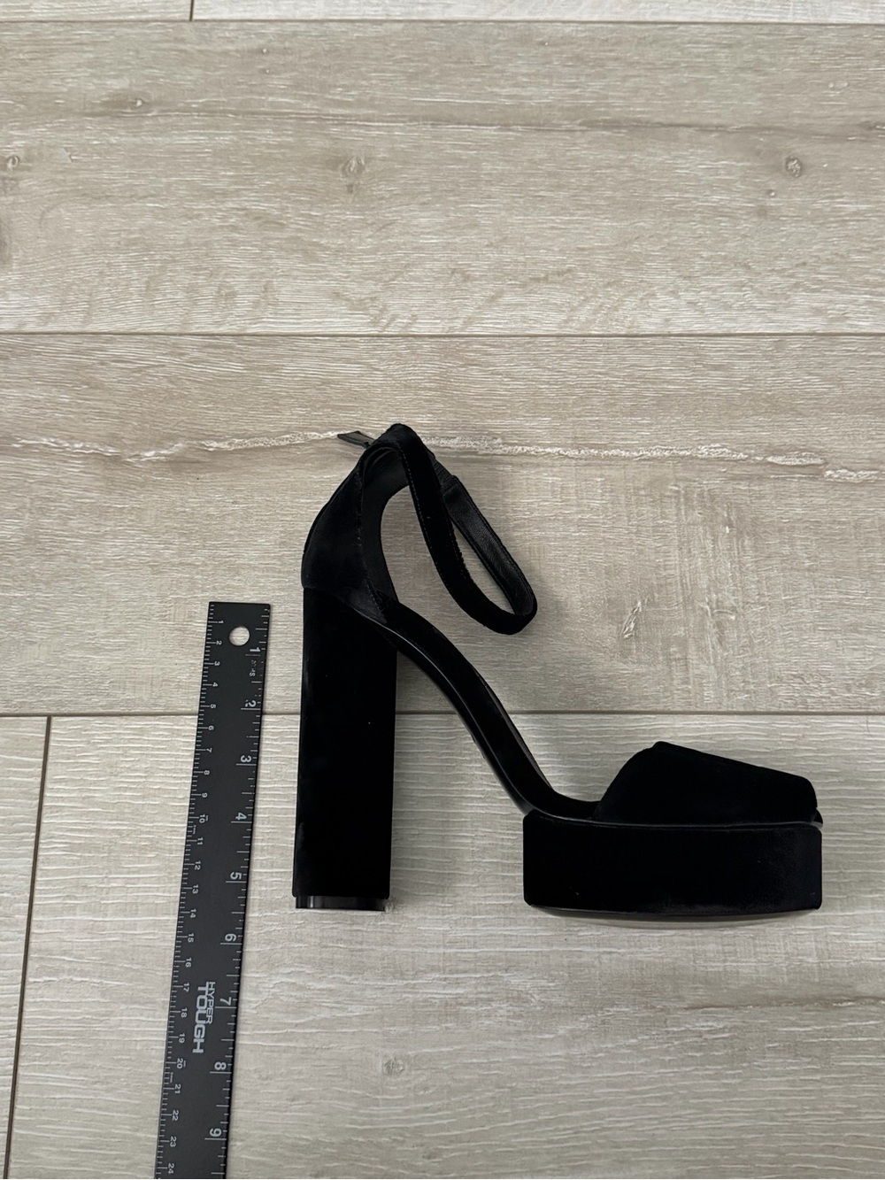 Tom Ford Black Velvet Platform Block-Heel Sandals women 10 US 40 EU - Picture 6 of 6